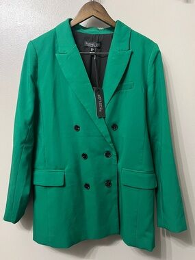 Rachel Zoe Emerald Double-Breasted Blazer | Relaxed Fit | Quiet Luxury